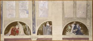 Second Proposed Decoration of Lunettes in the Upper Hall of the NM