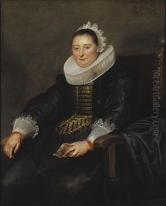 Portratt av en dam by Cornelis De Vos