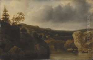 Shore with Steep Cliffs by Allaert van Everdingen