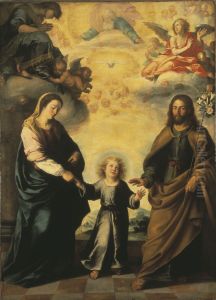 Den heliga familjens aterkomst fran Egypten by Bartolome Esteban Murillo