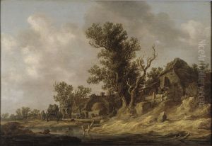 Rast vid en gastgivaregard by Jan van Goyen