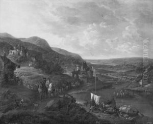 View of the Rhine with Figures by Robert Griffier
