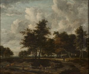 Landsvag genom en skogsdunge by Jacob Van Ruisdael