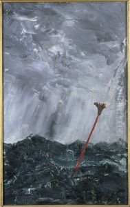 Stormigt hav. Ruskprick