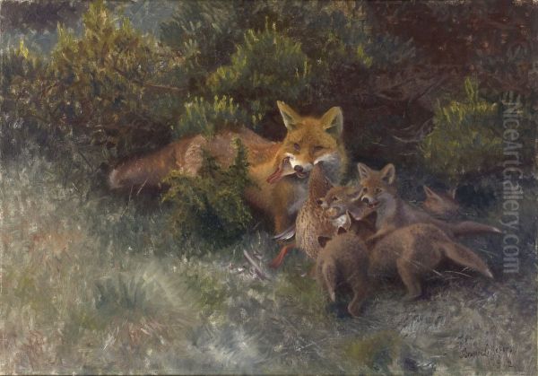 Fox with Cubs - view 1