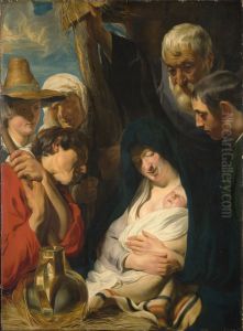 Herdarnas tillbedjan by Jacob Jordaens