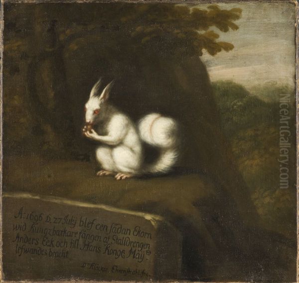White Squirrel in a Landscape - view 1