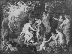Nymphs, Satyrs and Cupids by Hendrick van Balen the Elder