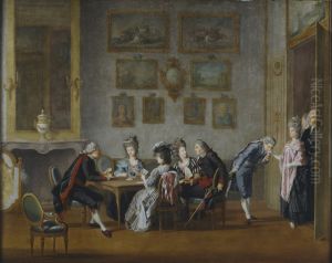 Card-Party in the Home of Elis Schroderheim by Pehr Hillestrom
