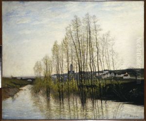 River Landscape, Champagne River Landscape, Champagne