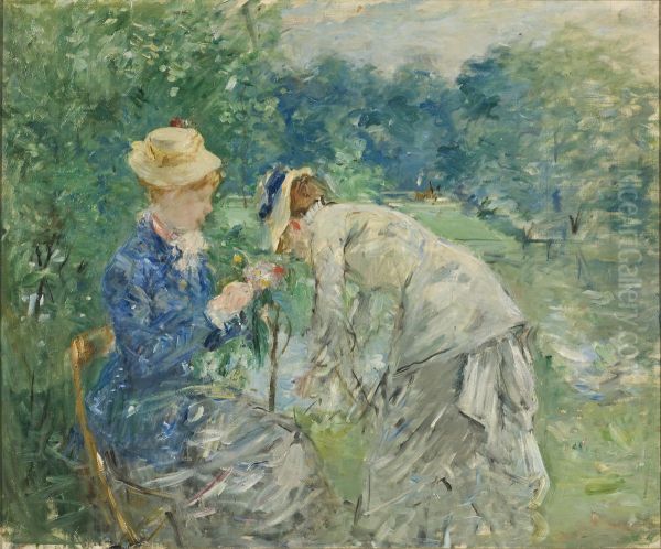Dames cueillant des fleurs - view 1