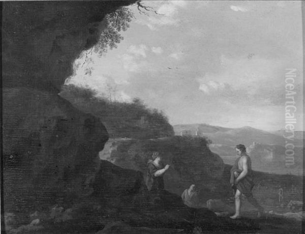 Klipplandskap med figurer - view 1