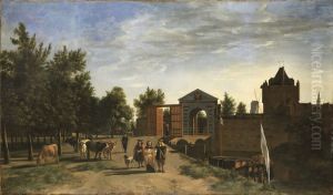 View of the Zijlpoort, Haarlem by Gerrit Adriaenszoon Berckheyde
