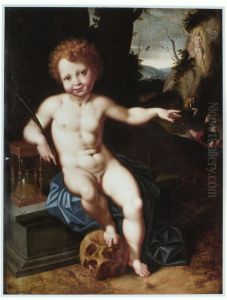 Allegori over Jesusbarnet som dodens betvingare by Frans Floris I