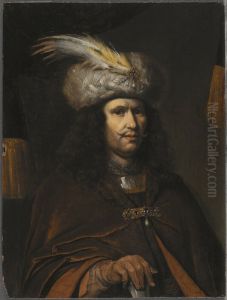 Man i fjaderprydd turban by Isaac de Jouderville