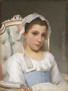 Portratt av ung flicka by Hugo Salmson