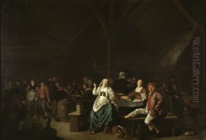 Drinking Bout in an Inn by Jan Miense Molenaer