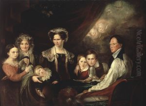 Assessor C.J. Lagercrantz med familj by Gustaf Wilhelm Finnberg