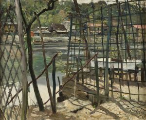Landskap fran Meudon, Frankrike by Eilif Peterssen