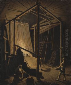 Copper Foundry at the Falun Mine by Pehr Hillestrom