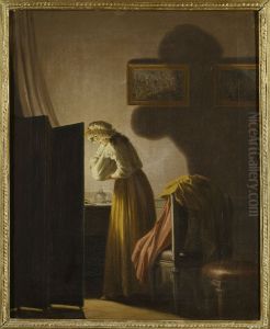 A Woman Picking Fleas by Candlelight