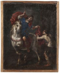 St Martin and the Beggar by Michelangelo Cerquozzi
