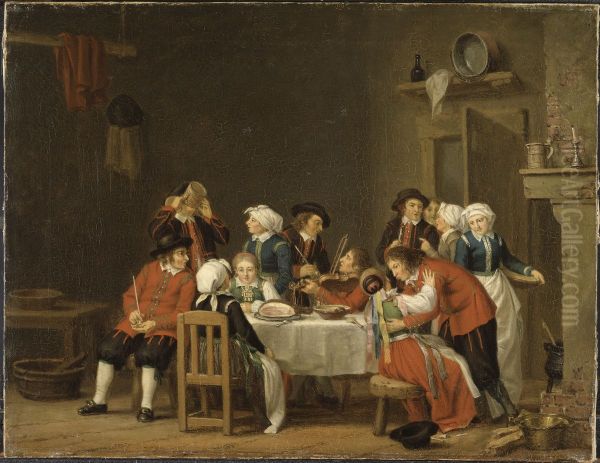 Convivial Scene in a Peasant's Cottage - view 1
