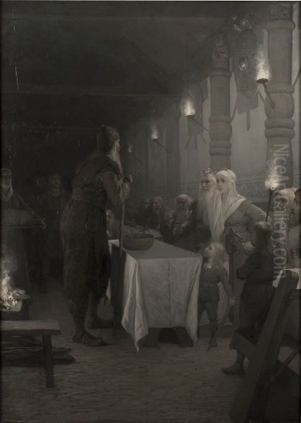 Frithiof kommer till Kung Ring (ur Frithiofs saga) - view 1