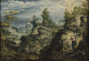 The Hermit Onofrius in the Wilderness by Antonin Stevens