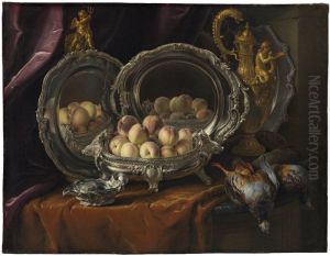 Silver Tureen with Peaches