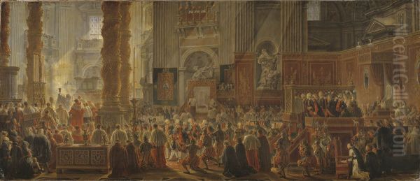 Gustav III bevistar julmassan i Peterskyrkan i Rom 1783 - view 1