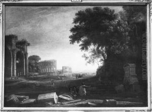 View of the Forum Romanum by Claude Lorrain (Claude Gellee)