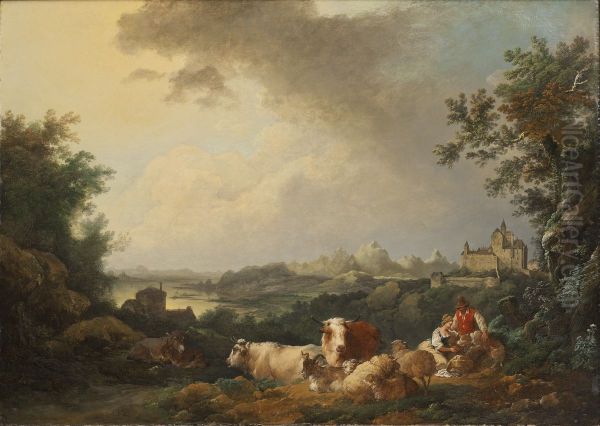 Landskap med vilande boskap - view 1