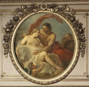 Jupiter och Callisto by Charles-Joseph Natoire
