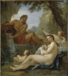 Flodgud och kallnymf by Charles-Joseph Natoire