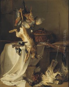 Still Life with a Rifle, Hare and Bird ("Fire") by Jean-Baptiste Oudry