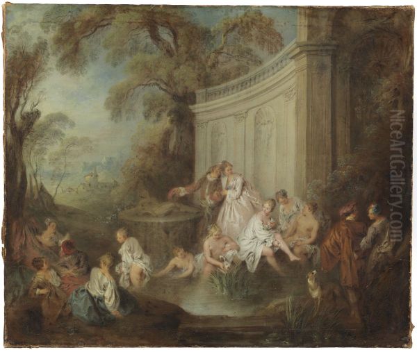A Company Bather in a Park - view 1