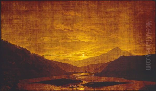 Flusslandschaft bei Nacht - view 1