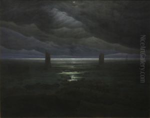 Sea Shore in Moonlight