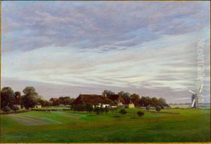 Weite Landschaft (Gegend auf Rugen oder in der Nahe von Greifswald) by Caspar David Friedrich
