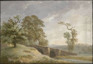 Landscape with bridge by Caspar David Friedrich