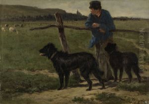 Boer met honden Boer met honden