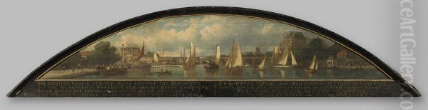 Gezicht op de Hoge Sluis te Amsterdam, vanaf de Amstel Jachthaven - view 1