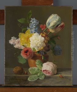 Bloemstilleven met noten