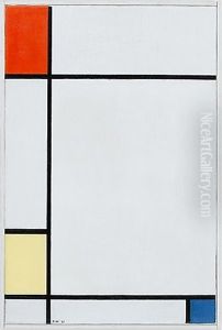 Composition no. III with red, yellow, and blue by Piet Mondrian