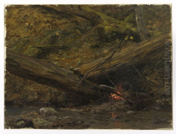 Painting. Study. In the Woods Maine. - view 1