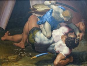 David and Goliath (recto)
