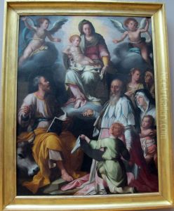 The Virgin Appearing to Saint Luke and Saint Yves