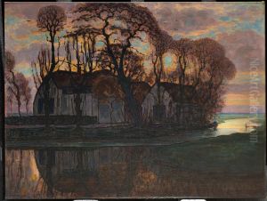Farm Near Duivendrecht, in the Evening by Piet Mondrian