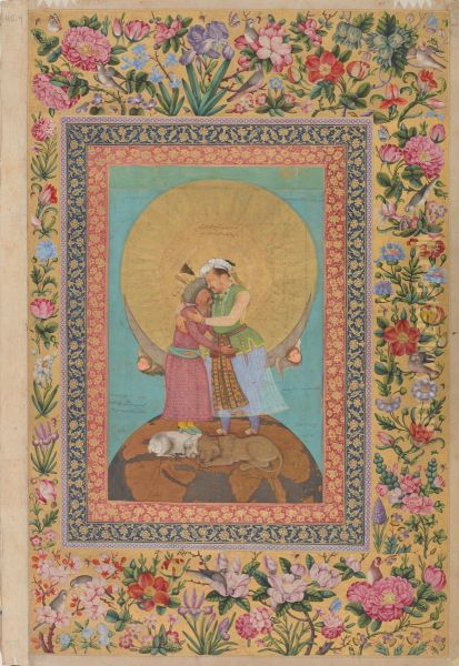 Allegorical representation of Emperor Jahangir and Shah - view 1
